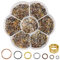 TOAOB 2300 Stück Offene Biegeringe Jump Ringe 3mm 4mm 5mm 6mm 7mm 8mm 10mm 7 Farben Metall Spaltringe Kettenringe Sprungring mit Ring Öffner für Halsketten Armband DIY Schmuckherstellung