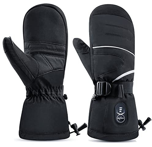 BARCHI Beheizte Fäustlinge für Männer und Frauen,Elektrisch Beheizte Fäustlinge,Wiederaufladbare Handwärmer,Geeignet zum Skifahren,Laufen,Wandern,Bergsteigen,etc.