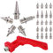TTYSHIP® 100 Stück Spike Nägel, 5mm Ersatz Spikes für Leichtathletik mit Spikeschlüssel, Ersatzdornen für Track Schuhe, Weitspringen, Laufen, Wandern (Silber)
