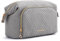 BAGSMART Kosmetiktasche, Schminktasche, Makeup Bag mit Großer Weit Offener Tasche, Reise Kosmetiktasche für Toilettenartikel Zubehör(Grau)
