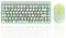 Cuifati Mini Keyboard Mouse Combo, 2.4G Wireless Vintage Retro Typewriter Style, Cute Mix Color, Round Keycaps, Smart Power Saving, 86 Keys, Right Hand, qwerty Layout, macOS, Linux Compatible