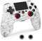 DuLingKer Wireless Controller Kompatibel für PS-4, Controller Kompatibel mit PS-4 Pro Slim PC, 1000mAh Akku Gamepad Joystick mit Dual Vibration, 6-Achsen Gyro Sensor, EXT/Audio Jack