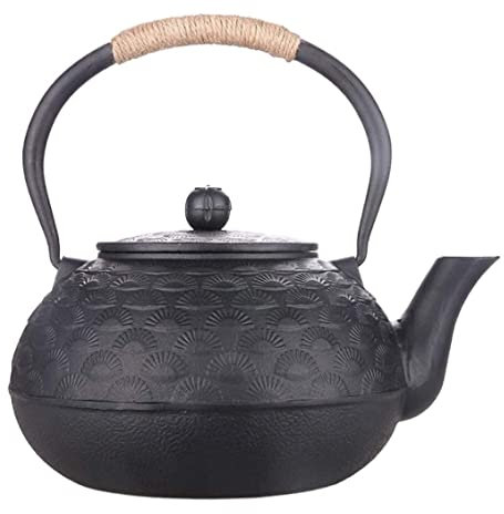 Tetera Hierro Fundido Tetera Japonesa Tetera de hierro fundido de 60oz/1,8 l, tetera de hierro de gran capacidad, tetera de hierro antiguo, tetera de hierro fundido de estilo chino China Tetera Hierro