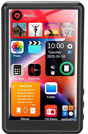 Lecteur MP3 Portable, Lecteur MP3 à écran Tactile Complet 16 Go 256 Go Stockage 1080p avec écouteur Vidéo Filaire pour Radio FM