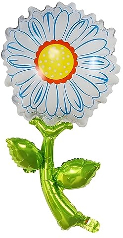 Folienballon Blume Gänseblümchen Design, ca. 40 cm, Ideal für Luftbefüllung, Perfekt für Geburtstage, Hochzeiten, Babypartys, Gartenpartys, Dekorationen, Geschenke und mehr