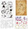 GLOBLELAND Transparente Stempel Stanzformen Sets „Coffee Splash“ Coffee Splash Stempel Prägestempel Set Für Die Kartenherstellung PET Schablone Für DIY Scrapbook