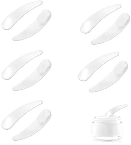 10 Stück Scoop für Cremespatel, Spatel Kosmetik Make Up Gebogenen Spatel Mini Kosmetikspatel Kosmetik Spatel Klein Kosmetik Maske Scoop Creme Spatel Rührspatel Kosmetik für Maske Waschgel
