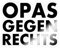 Spreadshirt Opas Gegen Rechts Antirassismus Statement Sticker, max. 10x10 cm, 10 x 10 cm, Transparent glänzend
