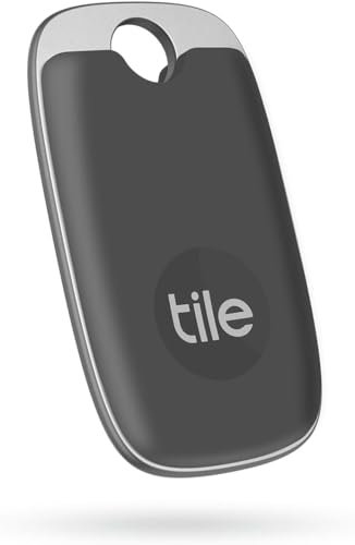 Tile Pro (2022) Bluetooth Schlüsselfinder, 1er Pack, 120m Reichweite, inkl. Community Suchfunktion, iOS und Android App, kompatibel mit Alexa und Google Home, Grau
