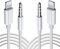 LBSC Auxiliary Cable for iPhone, 3.5mm Aux Cable Compatible with iPhone 14/13/12/11/XS/XR/X/8/7 (White 2pack)