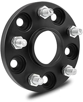 TWOMEM Anodisierte Geschmiedete Aluminium-Spurverbreiterungen Für Ford Für Mustang 5 X 114,3 PCD CB 71,6 Mm Auto Spurverbreiterung (Größe : 1PCS 35mm Black)