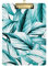 Klemmbrett, A4, Briefgröße für medizinisches Klemmbrett, Schulbedarf, Silber, 30,5 x 22,9 cm, Bleistift, tropische Pflanzen, Blätter, Handbuch