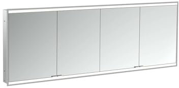 Emco Prime 2 Facelift Lichtspiegelschrank, 2000 mm, 4 Türen, Unterputzmodell, 9497, Farbe: Aluminium/Spiegel
