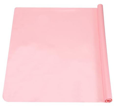 PATIKIL Large Silicone Mat for Crafts, 23.62 x 15.75 Silicone Mat for Resin, Play Dough Mat, Clay Mat for Epoxy Resin, Arts, Pink, 0.55MM Thickness