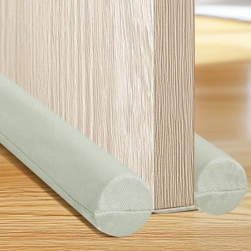 HKillua Under Door Draught Excluder, Double Side Draught Excluder for Bottom of Doors Under Door Seal Reduce Noise Draft Excluder Cushion, Grey