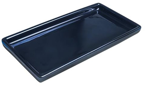 Qaixwuyi Keramik Badezimmer Tablett Schminktisch Tablett Rechteckiges Keramiktablett Aroma Tablett Badezimmer Ablagetablett Schmuck Dekorationstablett Für Bad Eitelkeit Küche