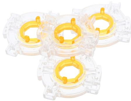 Ciieeo 4pcs Octagonal Restrictor Plate Gate for Joystick Game Console Joystick Platforms Round Retaining Ring Machine Accessories Sturdy Plastic Wide Compatibility