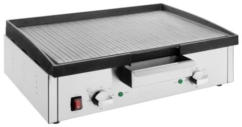 Buffalo HT762 Extra Wide Countertop Electric Griddle 3kW, Cast Iron | Delivers rapid, even heat distribution across the cooking surface, built for heavy-duty daily commercial use.