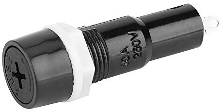 Support de Fusible 10A pour le Fusible 5x20 Mm - Logement Noir de Haute qualité - 20 Pc Incluent Performances Stables et Excellentes