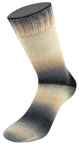 Lana Grossa Meilenweit 100 Color Mix Sparks 7614 Maus-/Steingrau/Graubeige/Taupe/Dunkelgrau