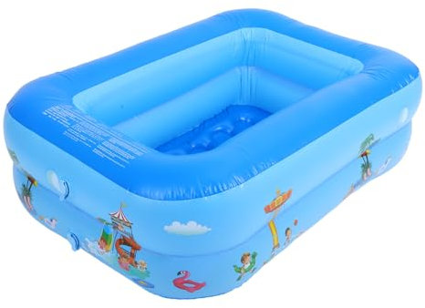 ZUNOXAZ Piscine Gonflable pour Bébés Et Garçon Et Filles, Maison Et Extérieur, 120 Cm Double Couche, PVC Sûr Et Solide, Piscine Carrée pour Jeux d'eau Et Baignade Familiale
