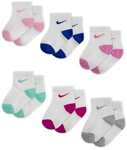 Nike Kids Pn0299 Quarter Socks 6 Pairs EU 18 1/2-23 1/2