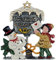 DECO DIRECT Zinnfigur Christkindl-Postamt, Hängende Dekoration, Weihnachtsornament, Rot, Grün, Silber, Gold, Zinn, Hängend, Traditional, 1 Stück, Weihnachten