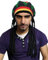 Henbrandt Fancy Dress Adults Knitted Rastafarian Jamaican Rasta Beanie Hat & Dreadlocks Hair