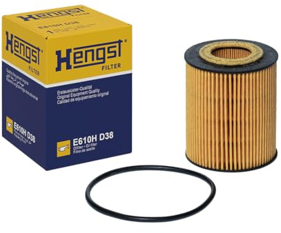 HENGST - Ölfilter E610H D38 - Öl-Filtereinsatz für KFZ | Hochwertiger Motorölfilter für KFZ mit Otto- oder Dieselmotor - Robuster Ölfilter mit hoher Schmutzaufnahmefähigkeit