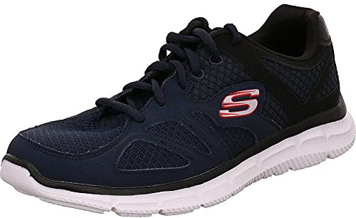 Skechers Herren Satisfaction Sneaker, Schwarz (Black 58350-BKGY)