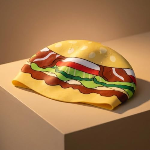 Silicone Printed Swimming Cap for Swimming Pool