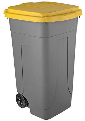 Mobil Plastic Poubelle pour tri sélectif, 80 L, jaune