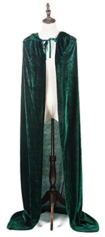 Halloweenkostüm Frauen Männer Cosplay Kap Mantel Kostüm für Rollenspiele (Dark Green, 150cm)