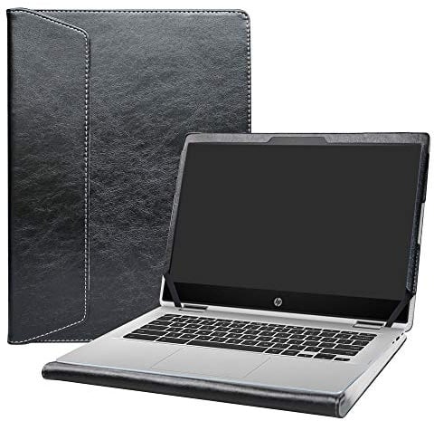 Alapmk Schutzhülle für 13 Zoll MacBook Air (A1369 & A1466, ältere Version 2010-2017 Release) 14 HP Chromebook x360 14-daXXXX/14b-caXXXX/Chromebook Enterprise 14E G1 Laptop, Schwarz