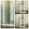 Fünfeckdusche Eckdusche Duschkabine Duschabtrennung Eckdusche Fünfeck Glas, Größe:100 x 100 x 190 cm, Dusche_Amazon:Einstieg DIN links | Gestreift | mit Duschtasse & Ablauf