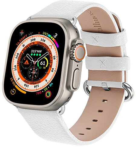Fullmosa Compatibile per Cinturino Apple Watch 42mm 44mm 45mm, Cinturino Pelle Compatibile con Apple Watch Serie 8/7/6/SE/5/4/3/2/1, Cinturino di Ricambio per Iwatch Orologi Intelligenti