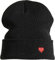Baddery Strickmütze: Herz - Wollmütze Winter-Mütze - Liebe Love - Herren Damen Jungen Mädchen Kinder - Ski Snowboard Mütze - Streetwear Urban Geschenk (One Size)