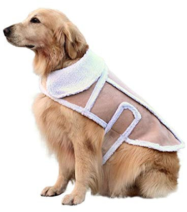 JXE Warmer Wintermantel für Hunde, aus Lammfell-Fleece, für Rassen