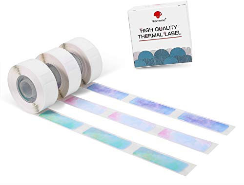 D30 Thermopapier - kompatibel mit Phomemo D30 Starry Sky-Aufkleberpapier, selbstklebendes Etikett, Thermo-Aufkleberpapier zum Drucken von Bildern/1D-Code/Text/Symbole/Preis/etc, 12 x 40 mm, 3 Rollen