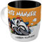 Nostalgic-Art Retro Kaffeebecher, 330 ml, MOTOmania – Echte Männer lieben Kurven – Geschenk-Idee für Biker, Original Lizenzprodukt (OLP), Keramik-Tasse für Kaffee, Vintage Design mit Spruch