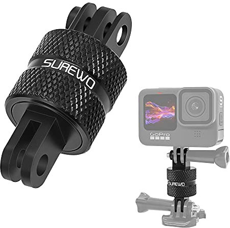 Aluminum 360 Degree Rotation Camera Mount, Metal Bracket Adapter Compatible with GoPro Hero 9/8/7/(2018)/6/5 Black, DJI, Sony, Xiaomi yi and Other Action Cameras