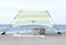 Neso Strandzelt mit Sandanker, tragbarer Sonnenschutz, 2,1 x 2,1 m, patentierte verstärkte Ecken (Regenbogenfarben) (Vintage-Streifen)