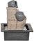 Dehner Zimmerbrunnen Tatil mit LED Beleuchtung, ca. 26 x 21 x 18.3 cm, Polyresin, grau/beige