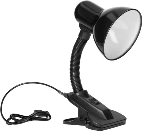 Virone LATSA Luz Para Leer Con Abrazadera 40W E27 Acero + Plástico (Negro)