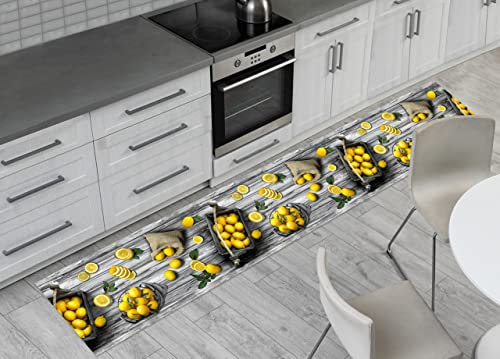 CapitanCasa Tappeto Passatoia Antiscivolo Antisfilo Digitale Cucina Casa Fantasie Varie 50x600 Limoni