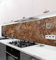 MyMaxxi Küchenrückwand Folie selbstklebend matt - einfache Montage ohne Bohren 0,4mm stark Versteift - Motiv Rost Fläche braun 60cm hoch - Spritzschutz Küche Klebefolie - Rustikal Edelrost 400 x 60cm