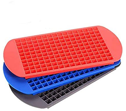 Lot de 3 coupelles à glace en silicone - 160 grilles - Pour glaces - Petit moule à glace