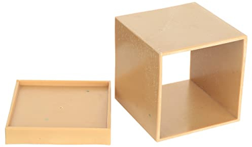 NKlaus Kerzen-Gießform Breite: 6,5cm, Tiefe: 6,5cm, Höhe: 7cm, 1 Stück | quadratisch; DIY Kerzenherstellung; Kerzenform