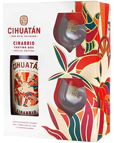 Cihuatan 12ans Coffret Rhum + 2 Verres 40° 70cl