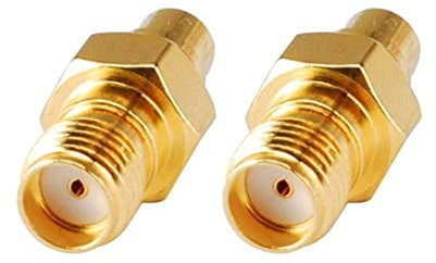 Conecto SMA-MCX-Adapter, Kupplung Buchse ohne Pin, Vergoldet, 2er Set - Zum Verbinden von SMA mit MCX-Anschlüssen